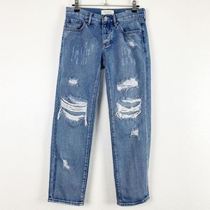 Pacsun Distressed Mid Rise Boyfriend Denim Jeans